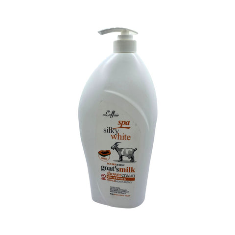 L'affair Spa Silky White Goat Milk Shower Cream W/Papaya 42.3oz/1200ml