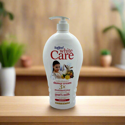 Soffeel white care soothe & protect shower cream goat's milk fruity 1200ml