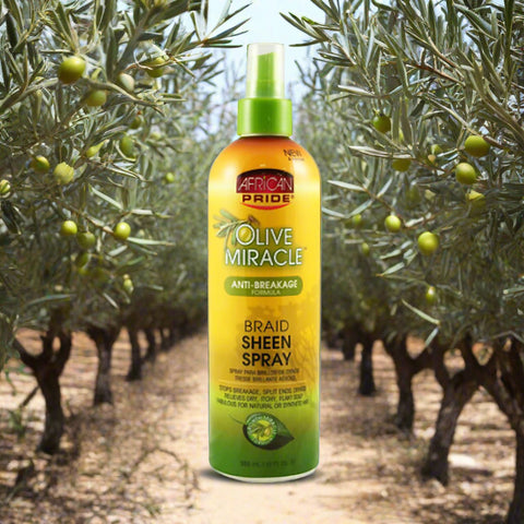 African Pride Olive Miracle Braid Sheen Spray 12 oz
