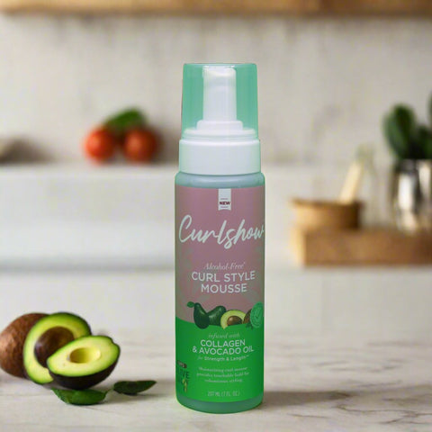 Curlshow Curl Style Mousse (Collagen & Avocado Oil) 207ml/7 oz