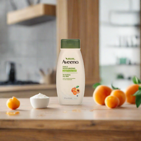 Aveeno Daily Moisturizing B/Wash Yogurt Apricot 18 oz #16932