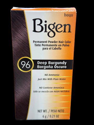 Bigen Permanent Powder Hair Color 96 Deep Burgundy 0.21 oz