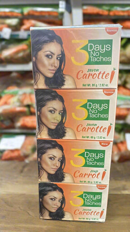 3 Days No Taches Carrot Soap Pack of 3 80 Grm