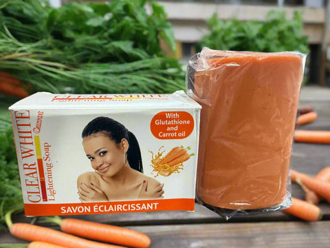 Clear White Lightening Soap With Glutathone  And Carrot 250 Grm