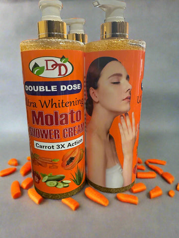 Double Dose Ultra Whitening Molata Shower Cream 1000 ML Carrot  5 Days Action