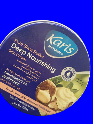 Karis Naturals Pure Shea Butter Deep Nourishing Skin Cream (250ml).