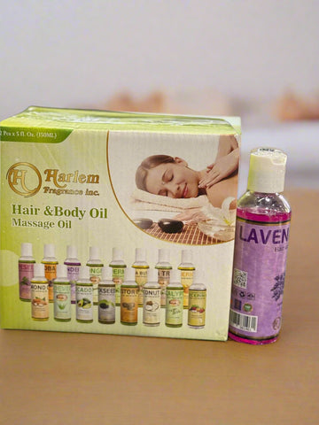 Harlem Fragrance Hair & Body Massage OIl  Lavender 5 Oz 150 Ml