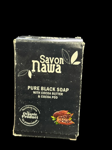 NAWA Pure Black Soap With Cocoa Butter + Cocoa POD  190 Grm
