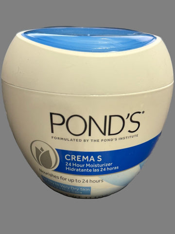 POND'S Crema S Nourishing Face Moisturizer for Women, Skin Care Facial Moisturizer Cream for Dry to Very Dry Skin, Nourishes for up to 24 hours 14.1 oz