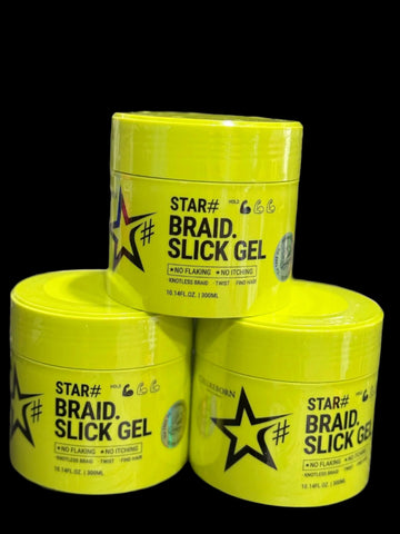Star Braid Loc Edge Gel  10.14 Oz 300 Ml  Yellow