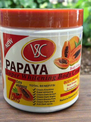 VSC Papaya  Super Whitening Body Cream  500 Grm 7 Days