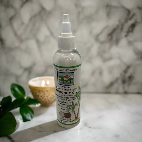 Nature's Blessings 100% Extra Virgin Cold Pressed Coconut Oil 4 Oz